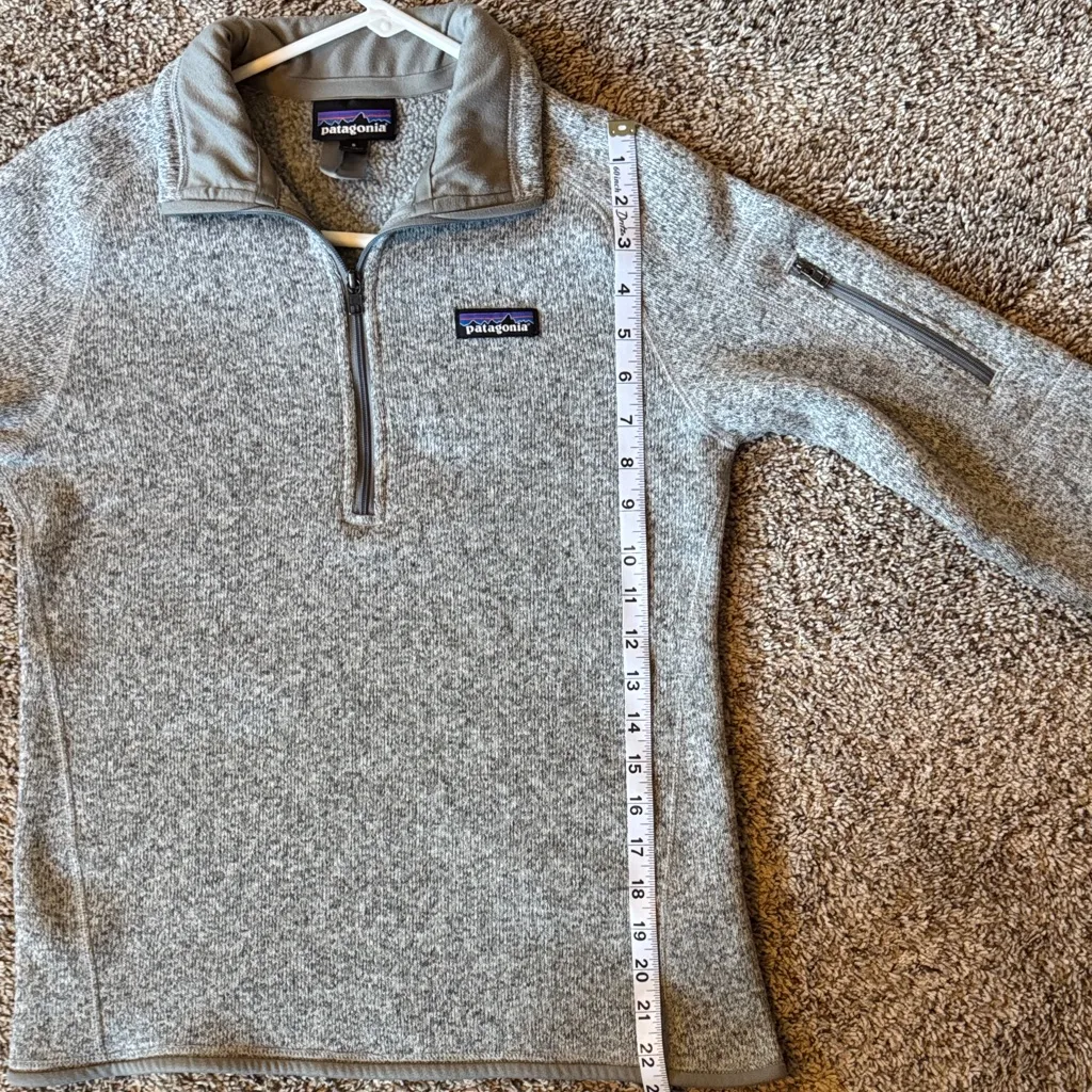 Patagonia Better Sweater 1/4 Zip Fleece Light Gray - Image 8