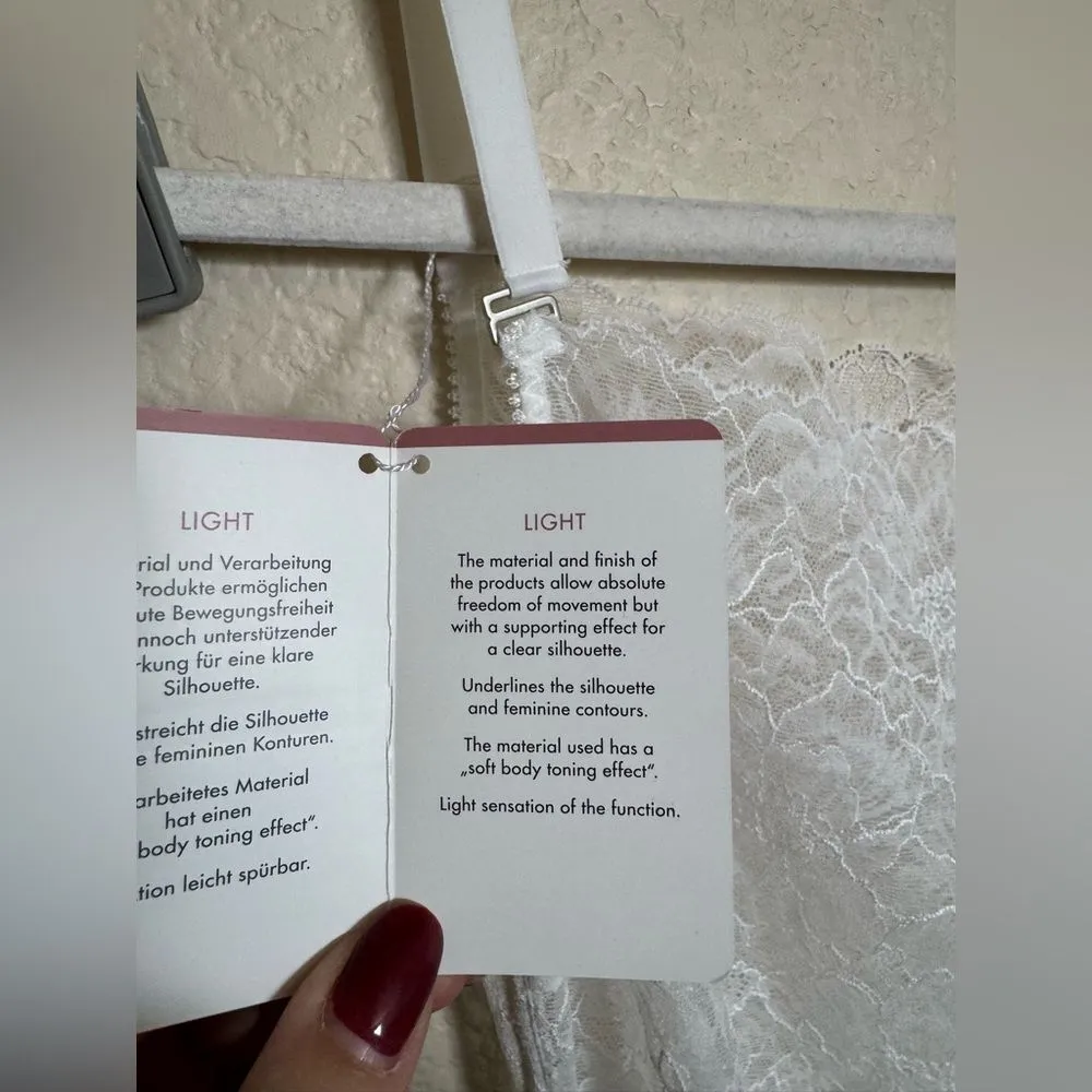 WOLFORD Lace Mesh Strappy Bodysuit Size 8‎ in White NEW Size M - Image 5