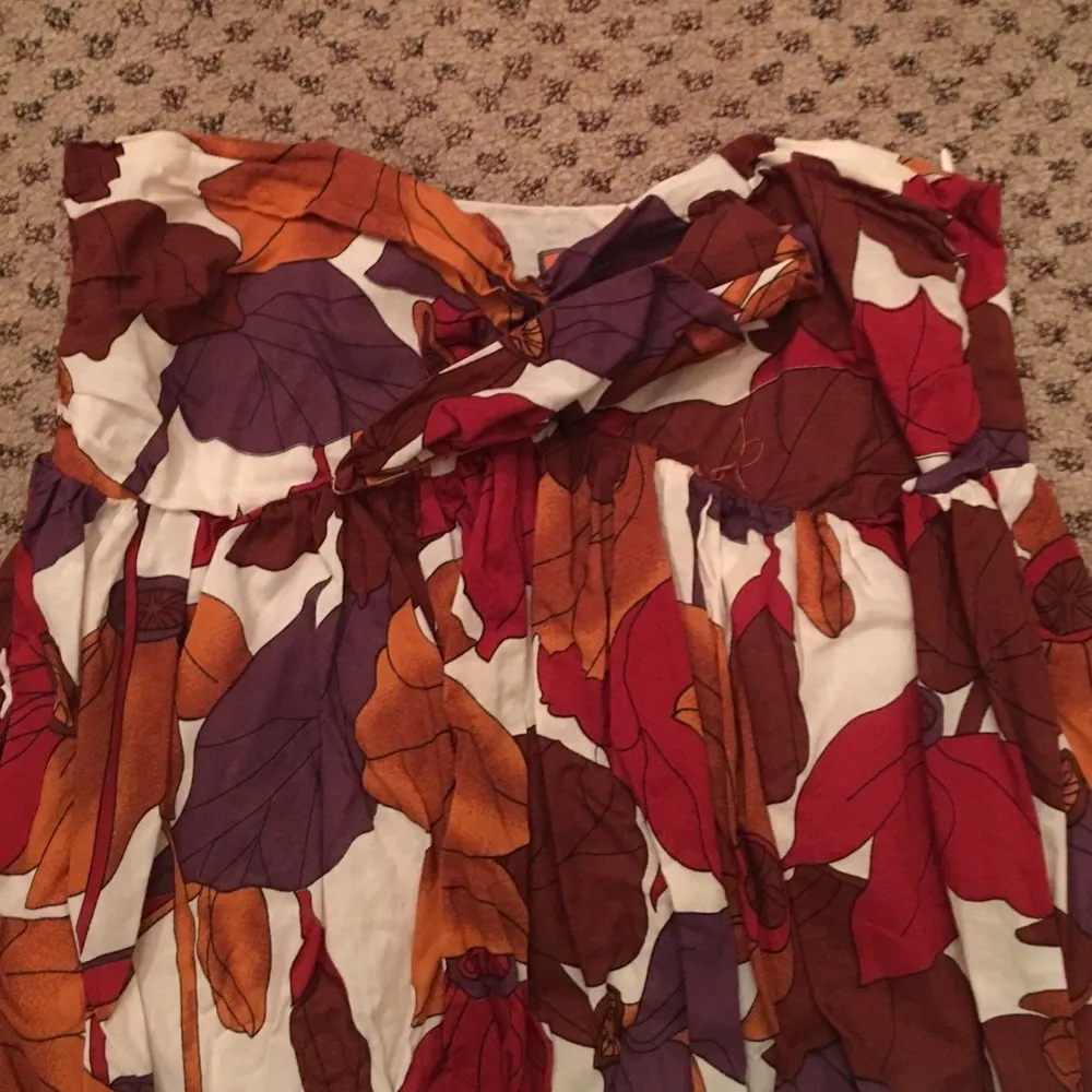 Strapless Floral Print Dress Size M - Image 3