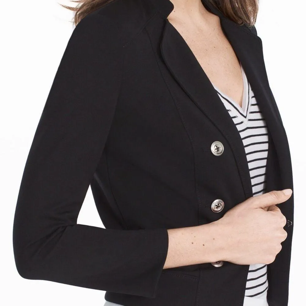 White House Black Market Ponte Blazer Jacket Size 0 XS - Image 3