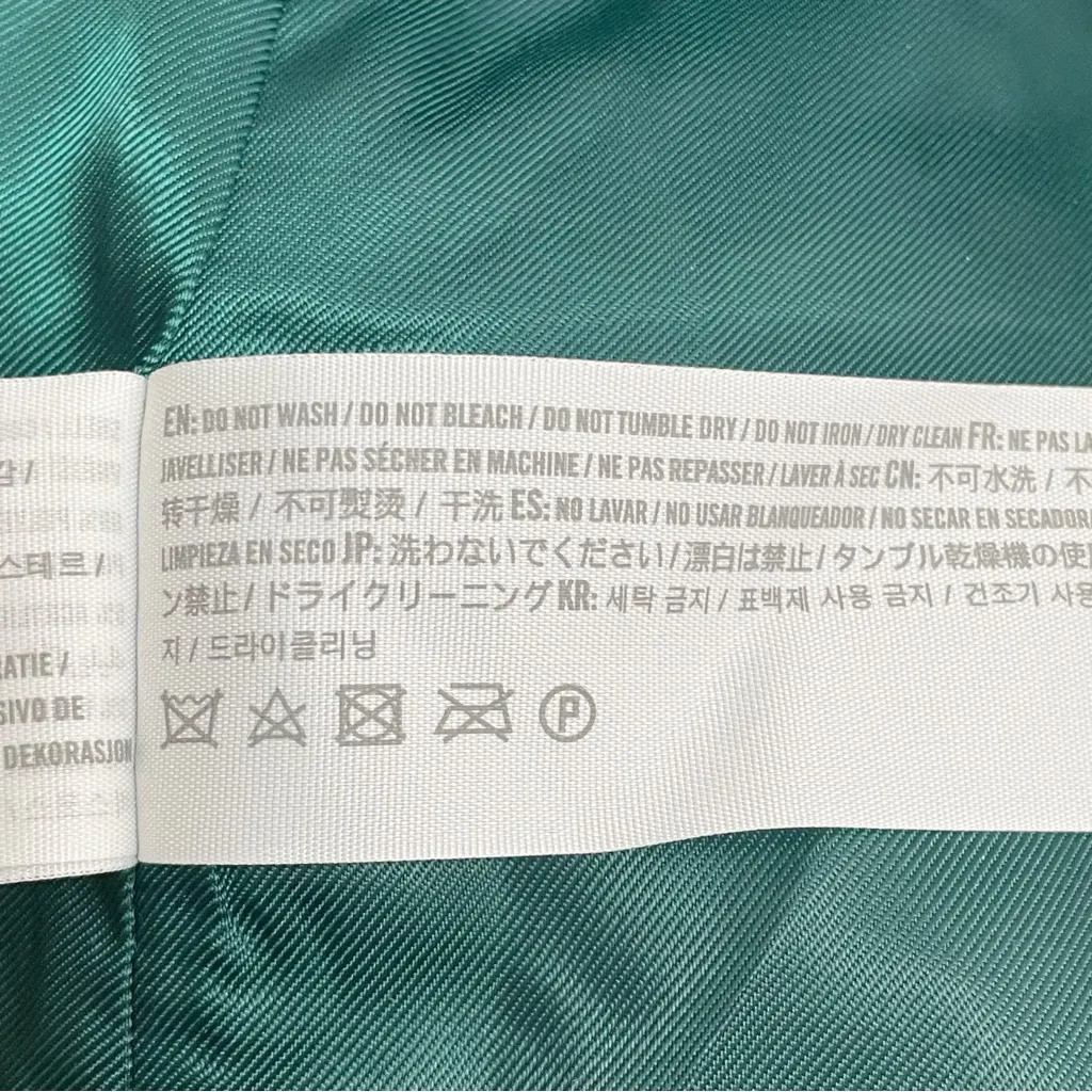 NWT Abercrombie & Fitch Green Cropped Tweed Blazer Jacket Size XS Single Button - Image 15