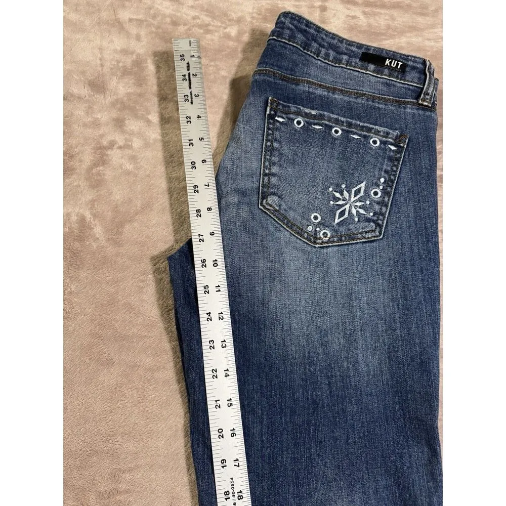 Kut From The‎ Kloth Womens Reese Ankle Straight Leg Blue Denim Size 8 - Image 10