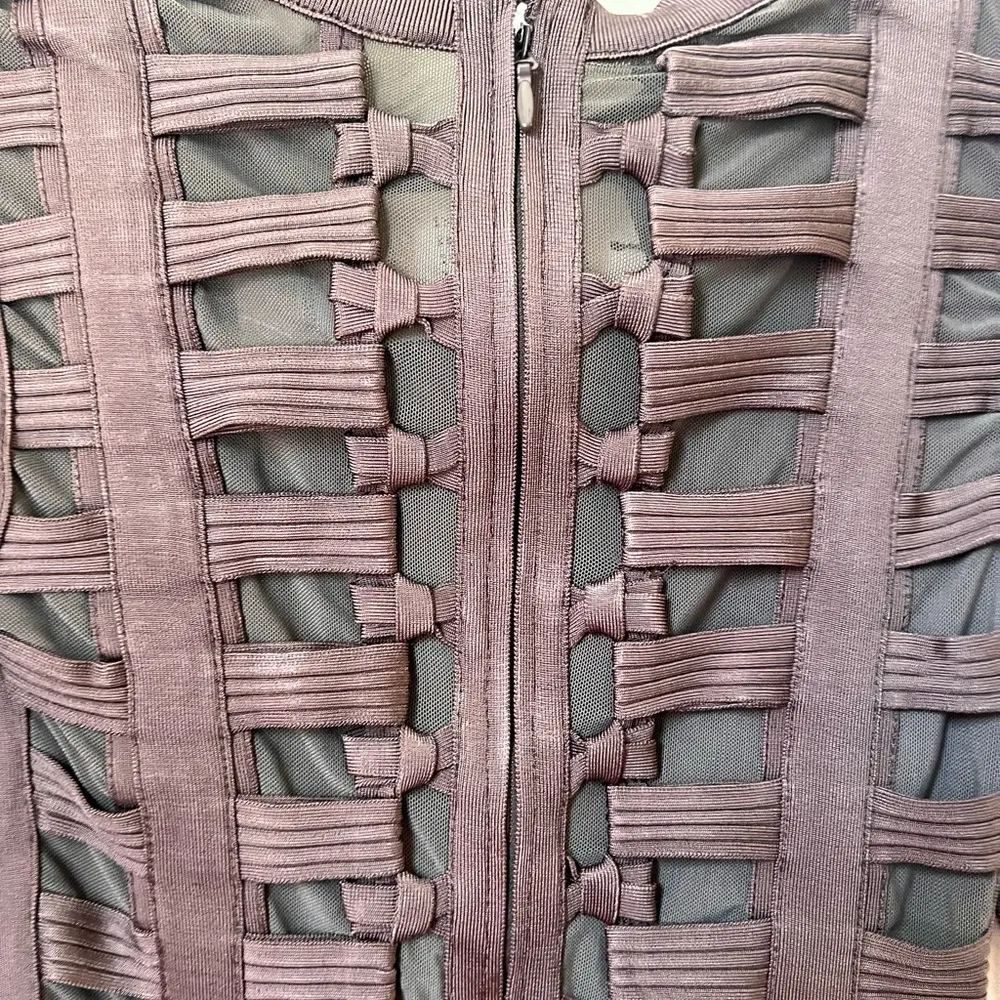 NWT House of CB Lola charcoal bodycon long sleeve dress size XS - Image 8