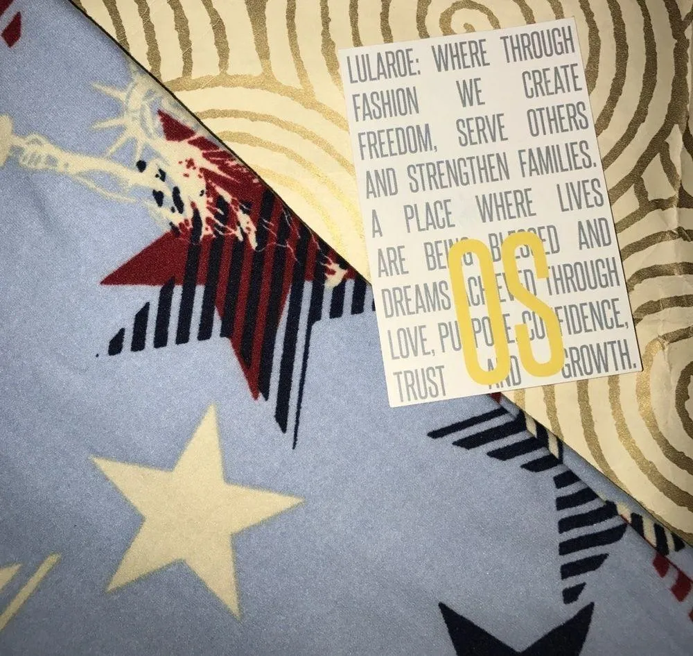 LuLaRoe Leggings Americana Labor Day July 4 Independence Day NWT OS One Size - Image 2