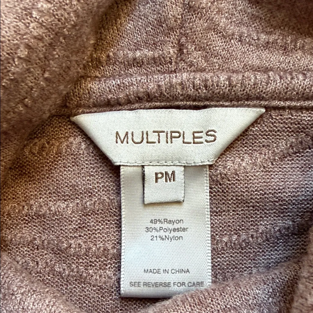 Multiples  Taupe Cowl Neck Sweater - Image 2