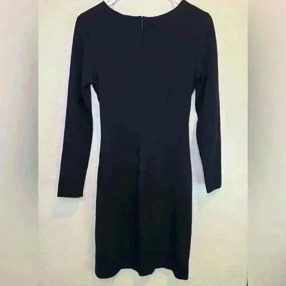 Emporio Armani Y2K Women’s‎ Black Long Sleeve Dress Size 38 - Image 2