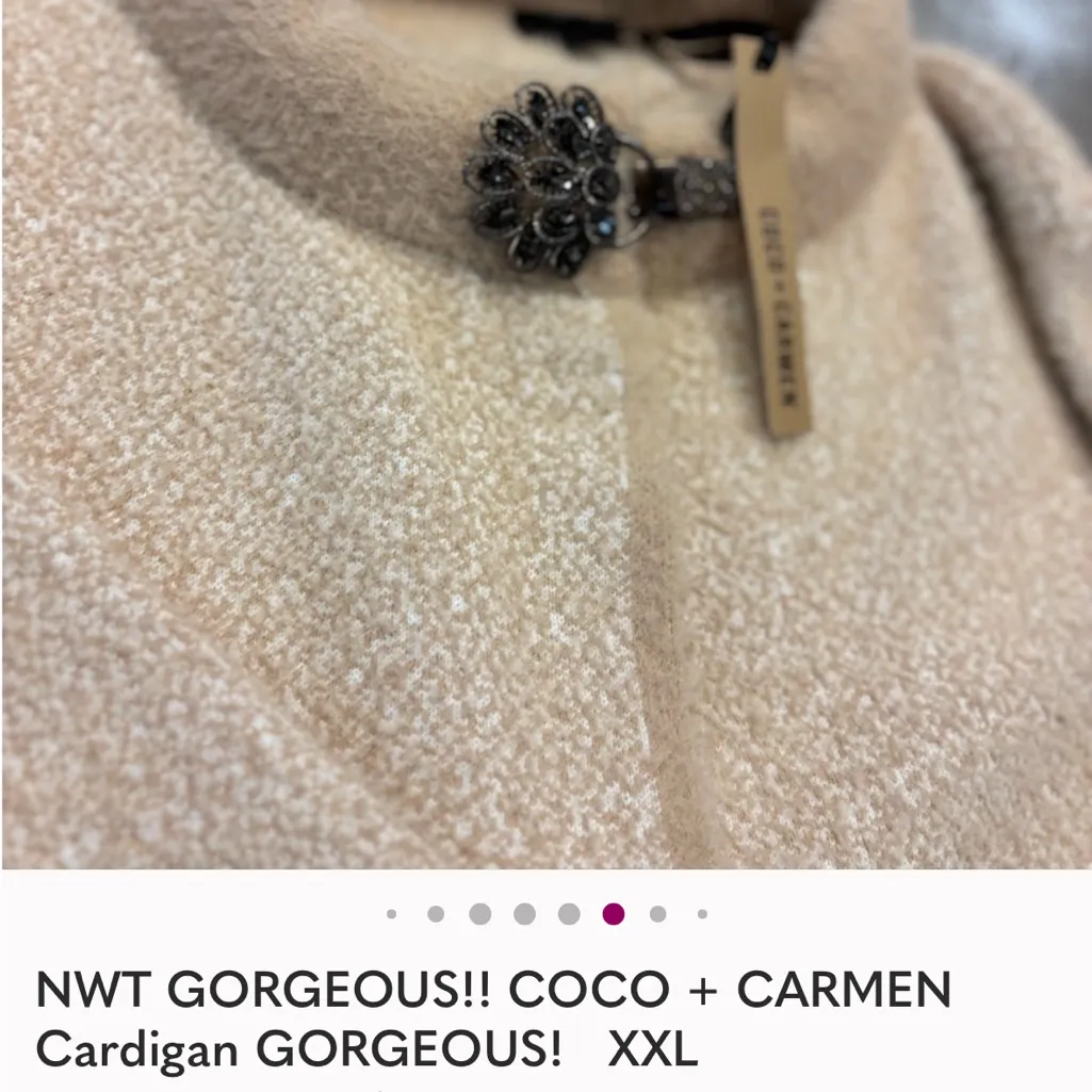 Coco + Carmen NWT  Elegant Cream Teddy Jacket XXL - Image 10