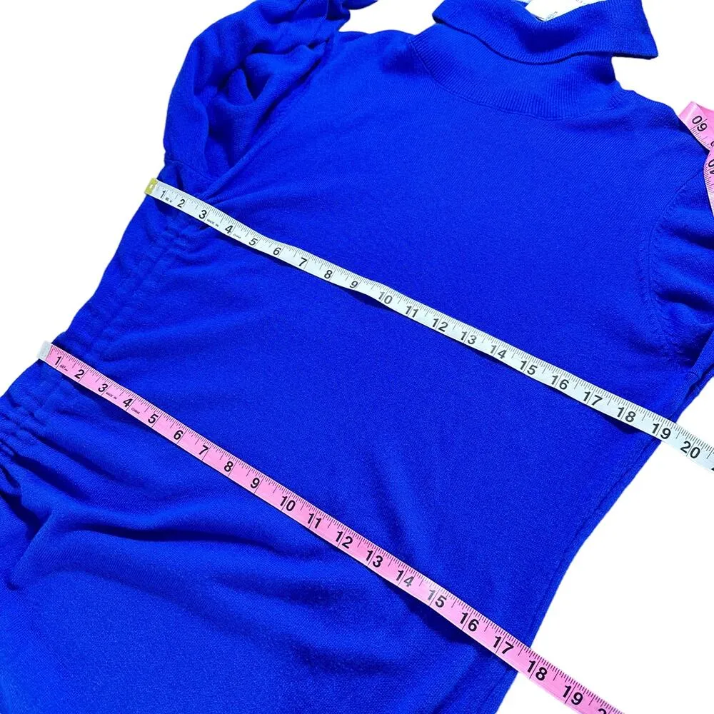 Ted Baker NEW Aavvaa Turtleneck Balloon Sleeve Sweater Dress Royal Blue 1 (US 4) - Image 14