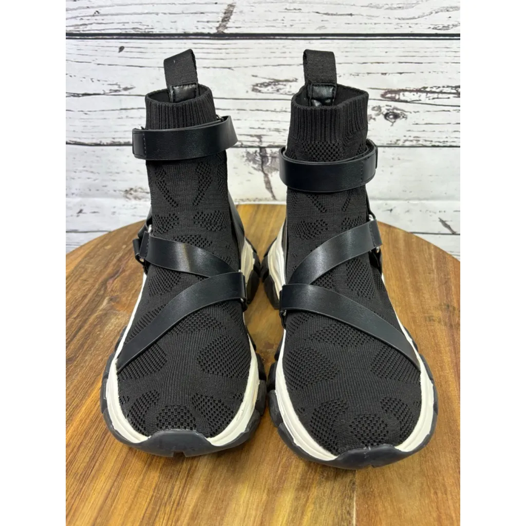 Women's JLO Black & White Sock Chunky Sneakers Size 9 - Image 7