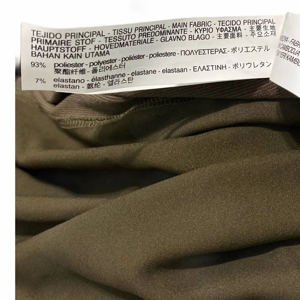 Zara WB Sweater Long‎ Sleeve Pullover Satin Detail Hem and Shoulders Small Green - Image 9