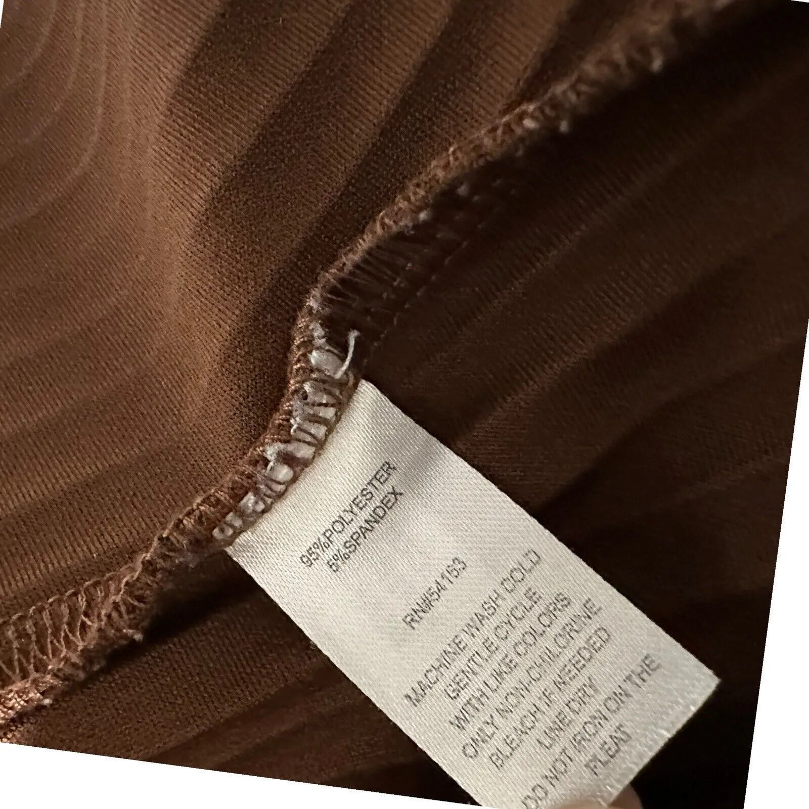 Marc New York‎ Andrew Marc Open Front Kimono Duster Pleated Brown Women Size XL - Image 10