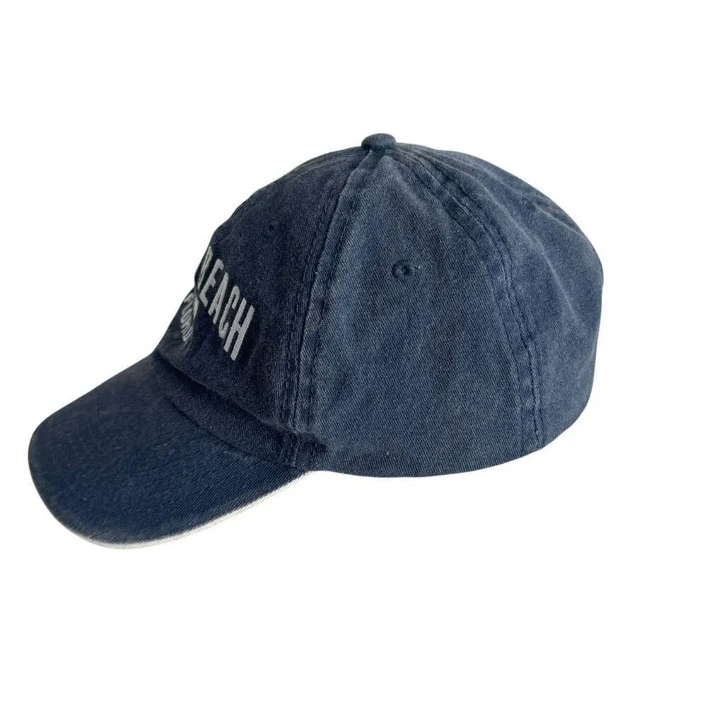 Delray Beach 1911 Florida Women’s Denim Baseball Cap Hat Blue - Image 8