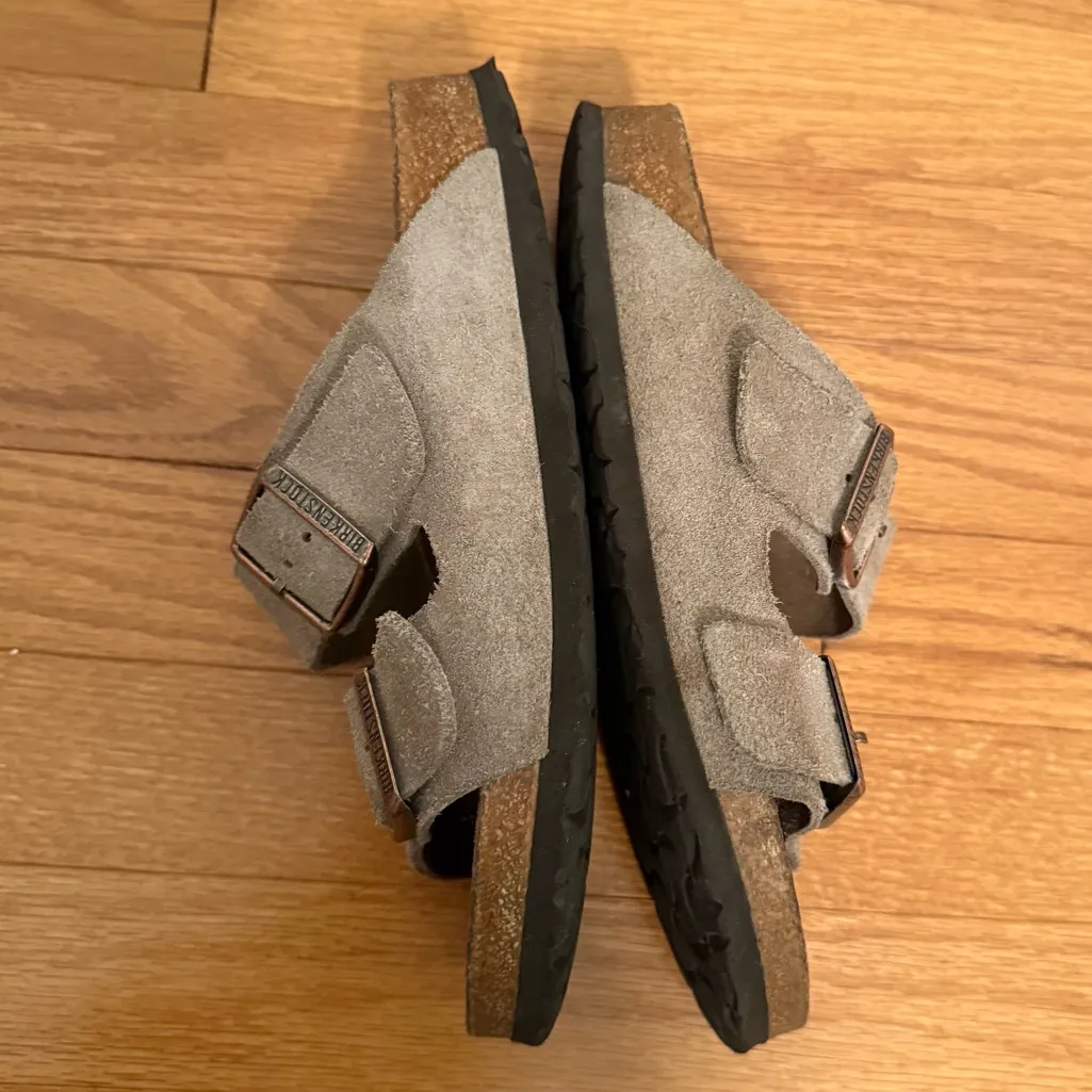 Birkenstock Arizona Soft Footbed Sandals in Taupe Suede - Image 6