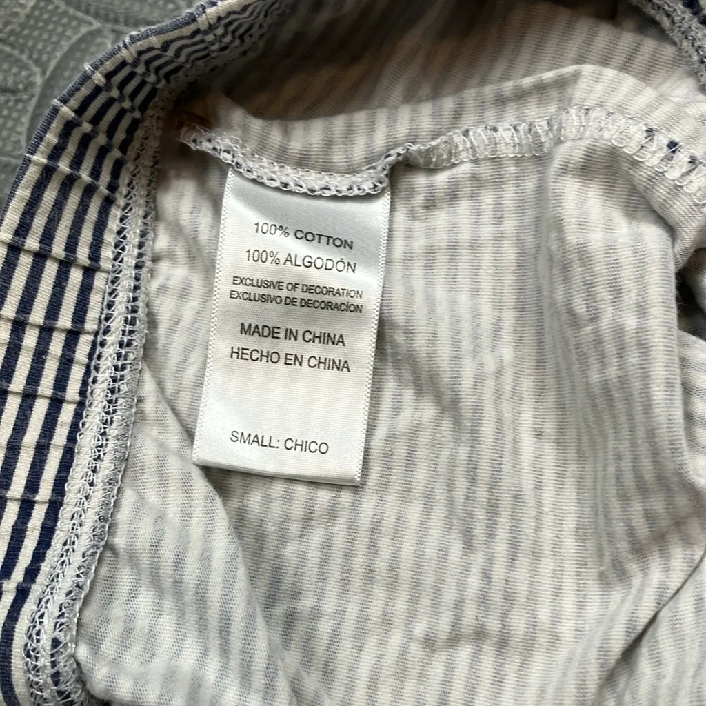 Midnight by Carole Hochman Women's Comfy Striped Navy‎ and White Shorts Size S Black - Image 3