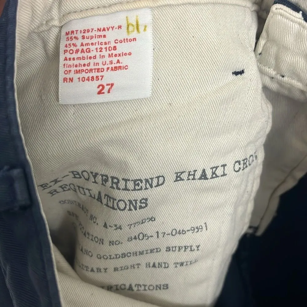 Adriano Goldschmied ex boyfriend navy khaki crop pant - Image 4