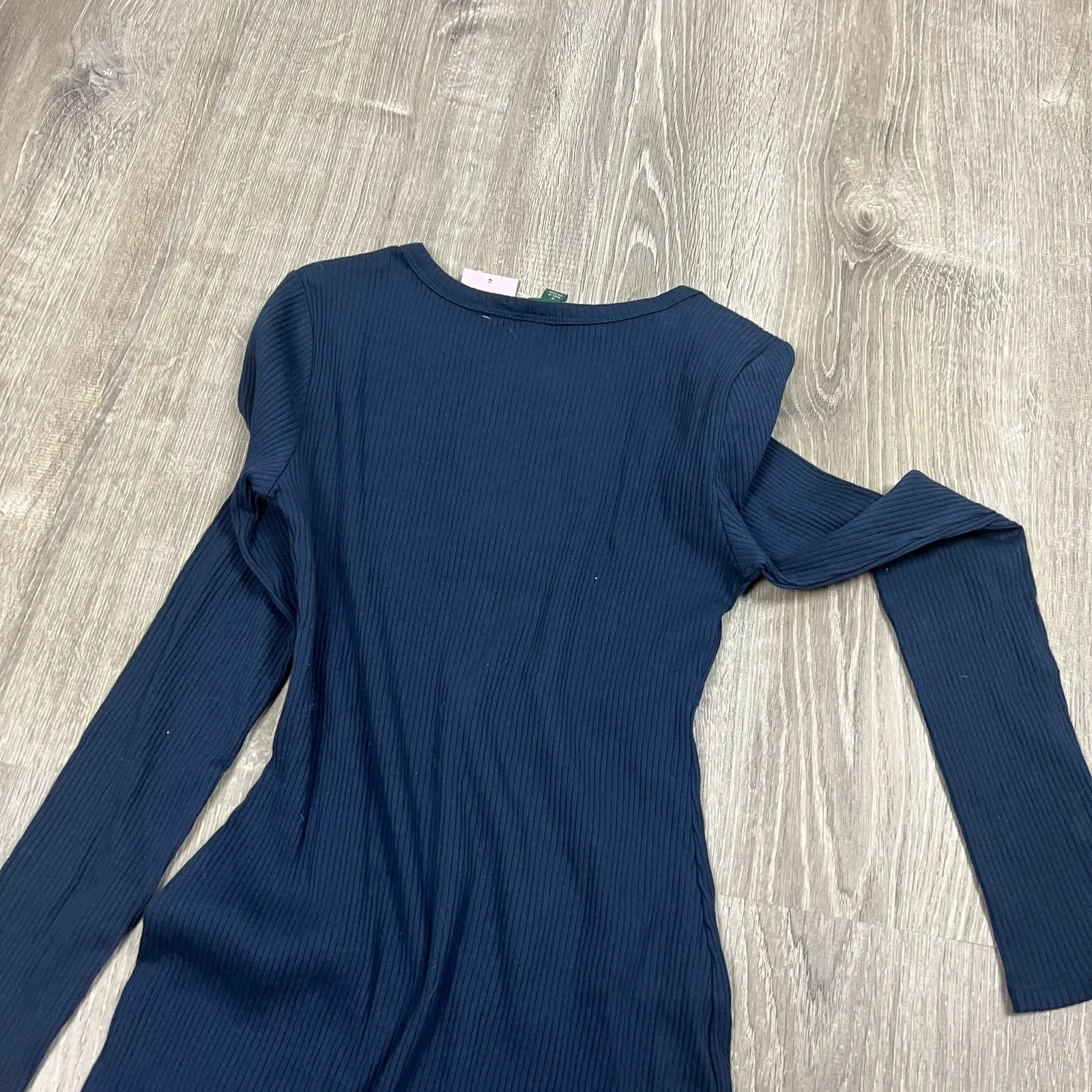 Wild Fable Women's Navy Embroidered Long Sleeve Bodycon Dress - Medium - NWT - Image 6