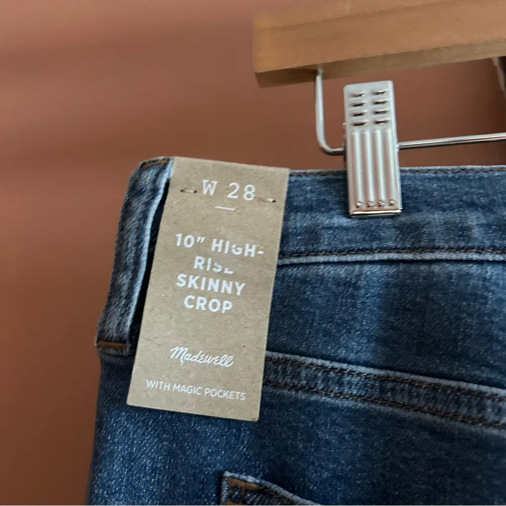 Madewell High-Rise Skinny Crop‎ Jeans in Bradfield Wash $138 NWT See Size Info - Image 6