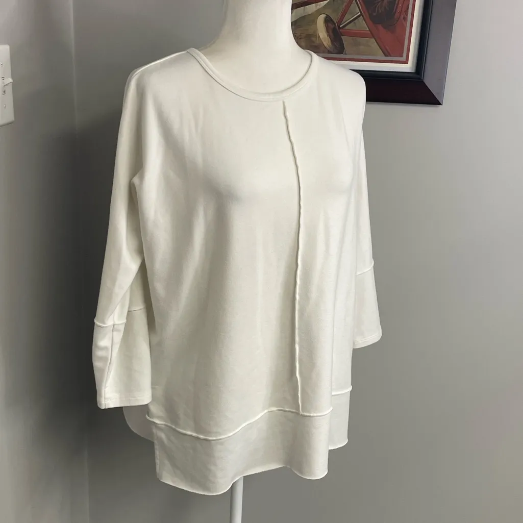 Spanx Comfy white oversized sweatshirt womens size Small - Image 2