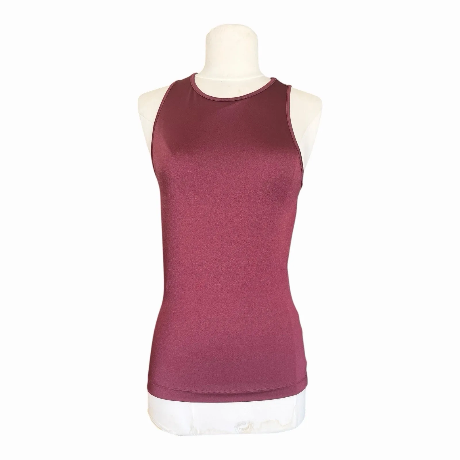 Wolford The Workout Sleeveless Top XS Port Royale Burgundy NWT Red - Image 2