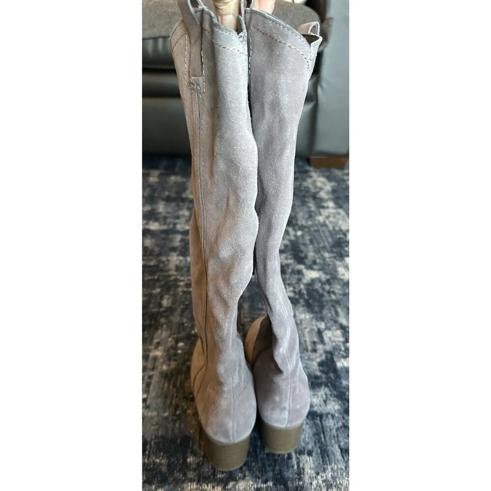White Mountain Genuine Leather Suede Western Bethesda Knee High Boots Size 7M - Image 6