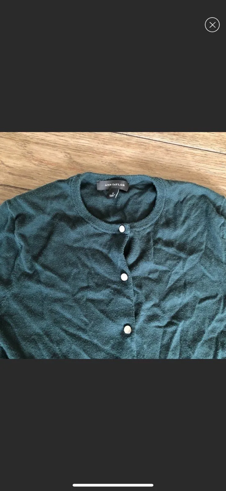Ann Taylor small green cardigan - Image 2