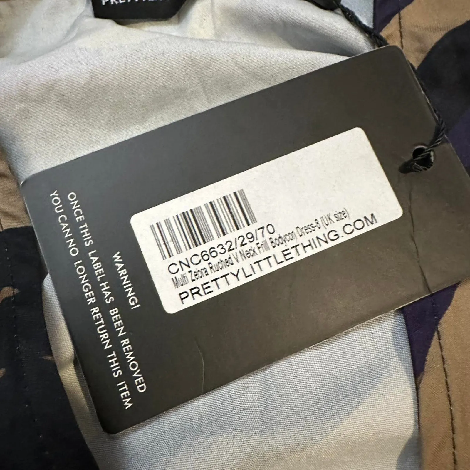 Multi coloured zebra print mini dress - Image 8