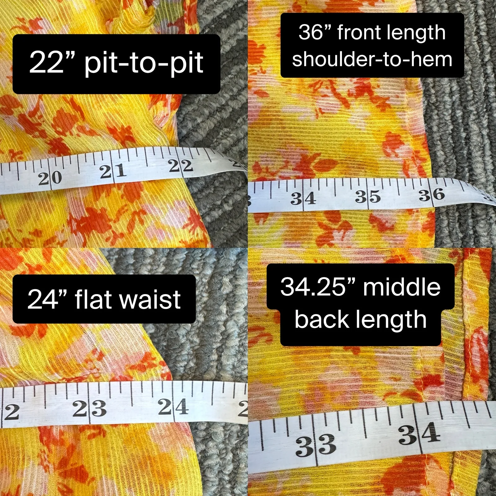 Marie Oliver Yellow Ditsy Floral Sailor Ruffle Tiered Mini Sun Dress Bold Medium - Image 12