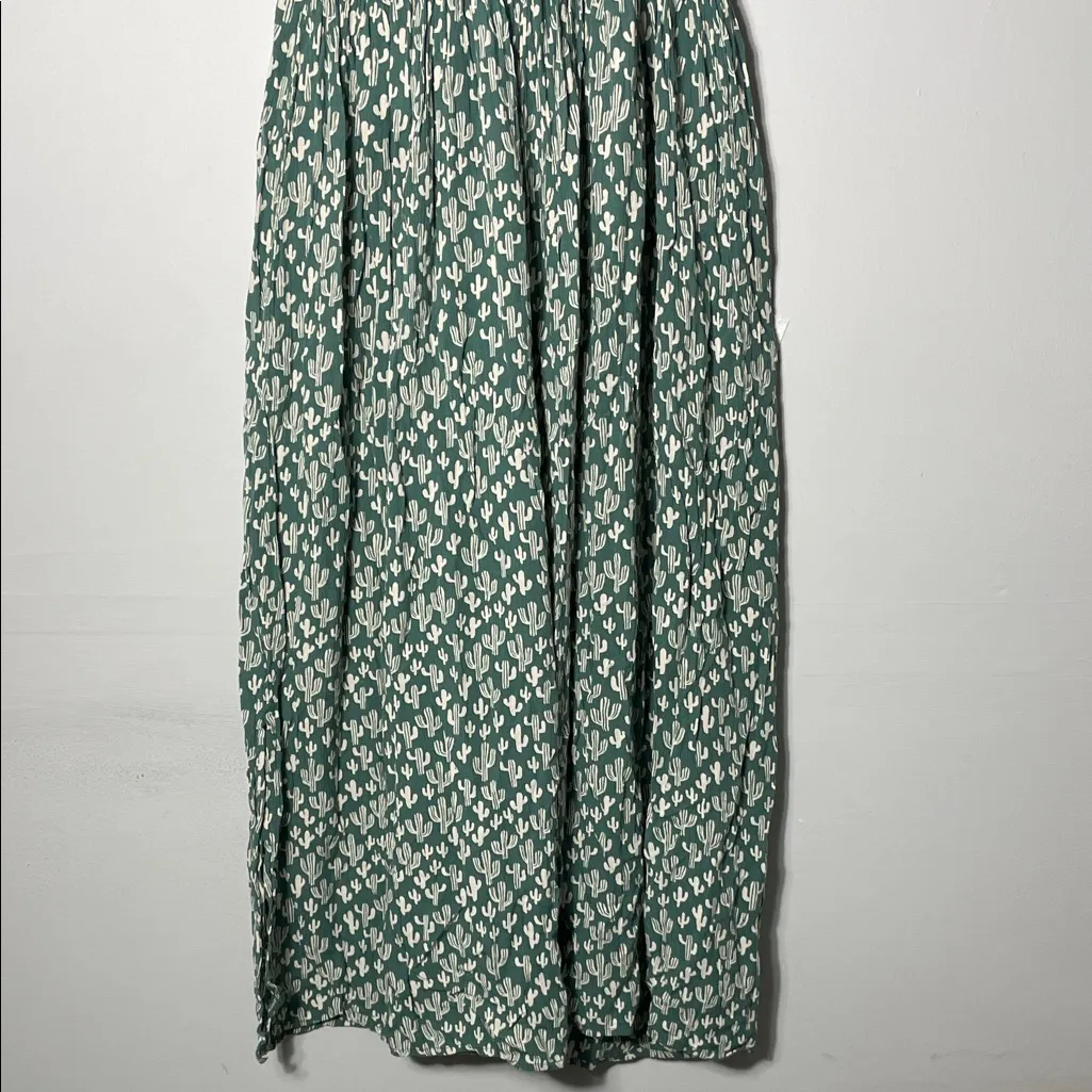 Angie Teal Patterned Midi Dress - Image 9