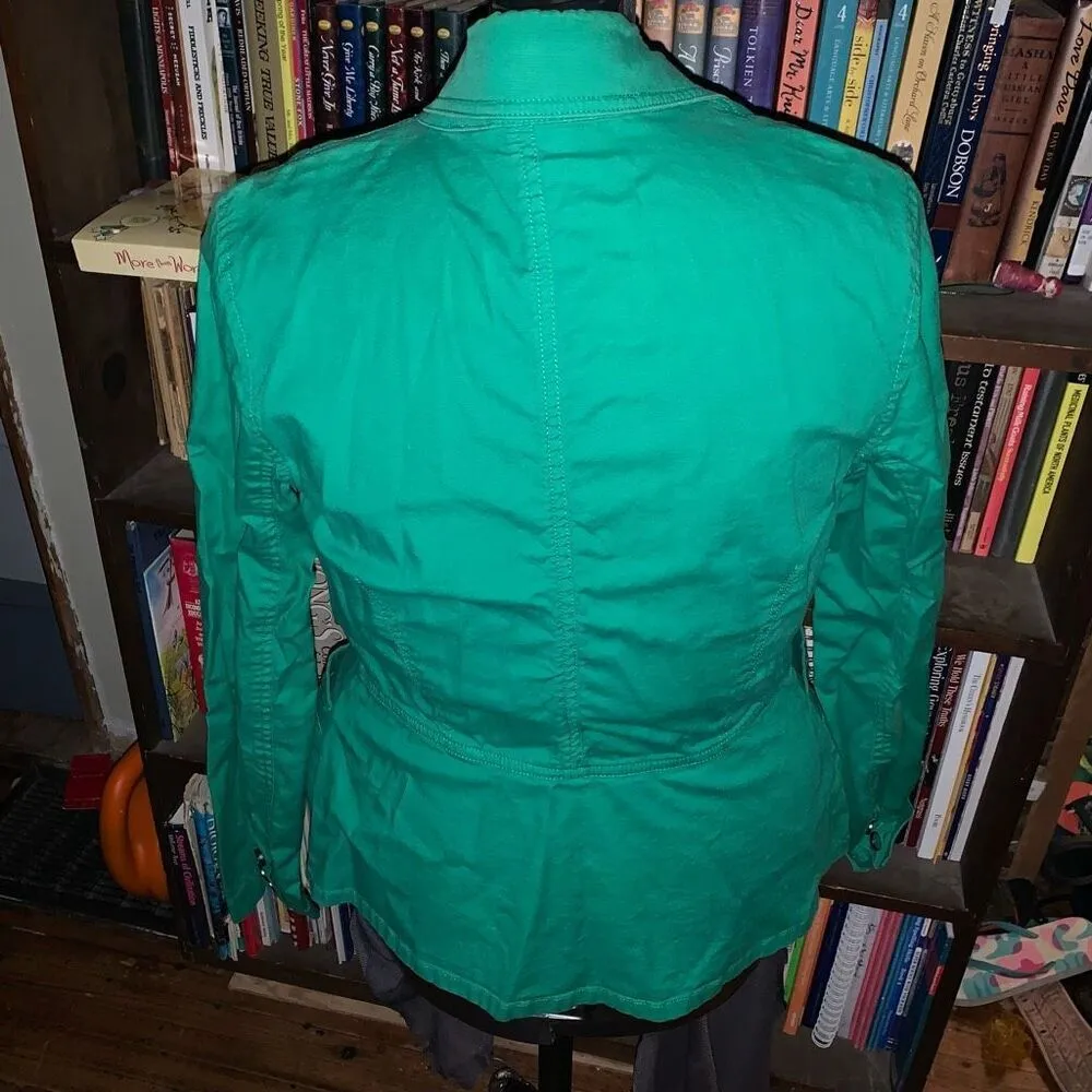 CAbi Kelly green lightweight S one button jacket - Image 3