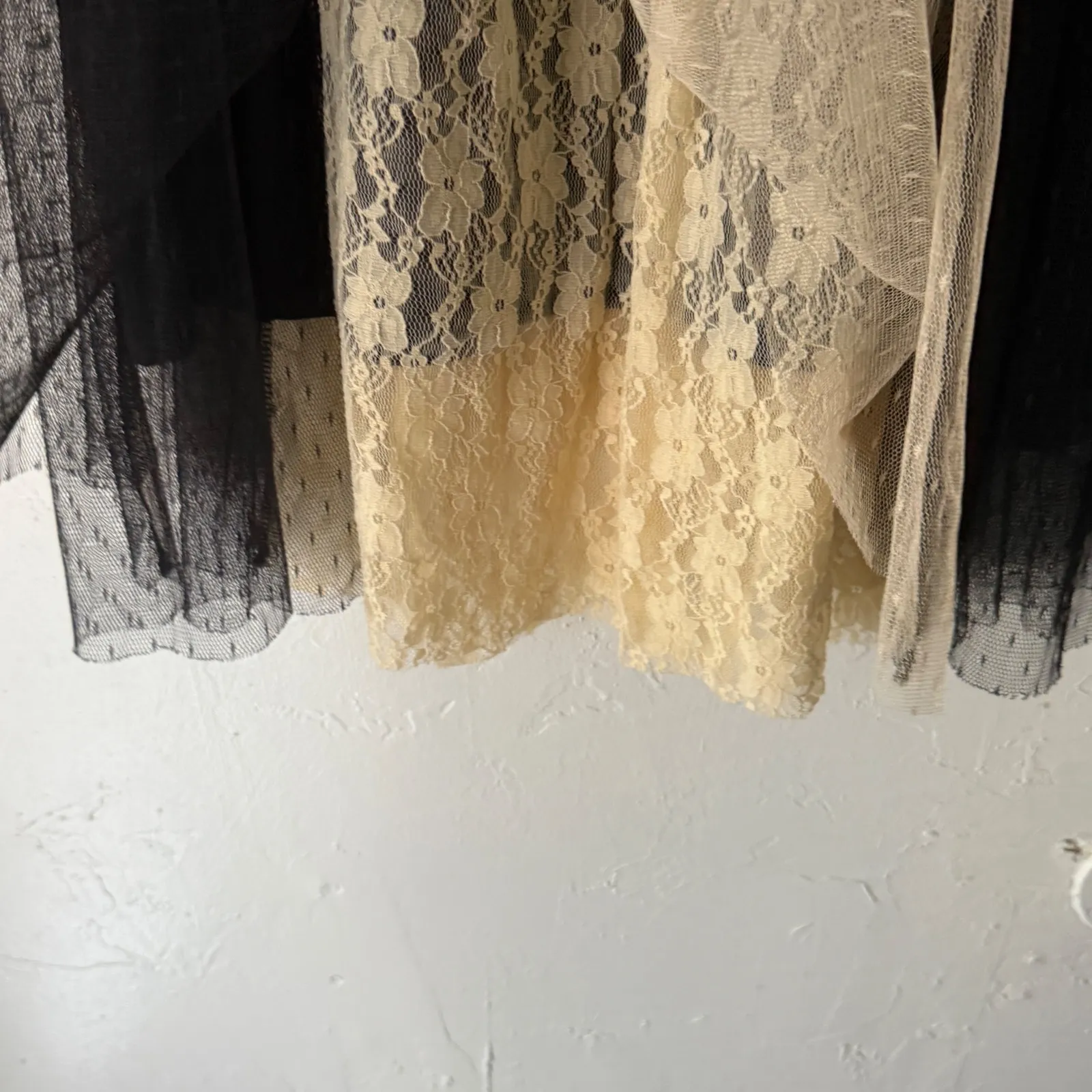 Rye 2010s Black Lace‎ Tulle Maxi Skirt Layered Boho Festival S Romantic Grunge Size undefined - Image 8