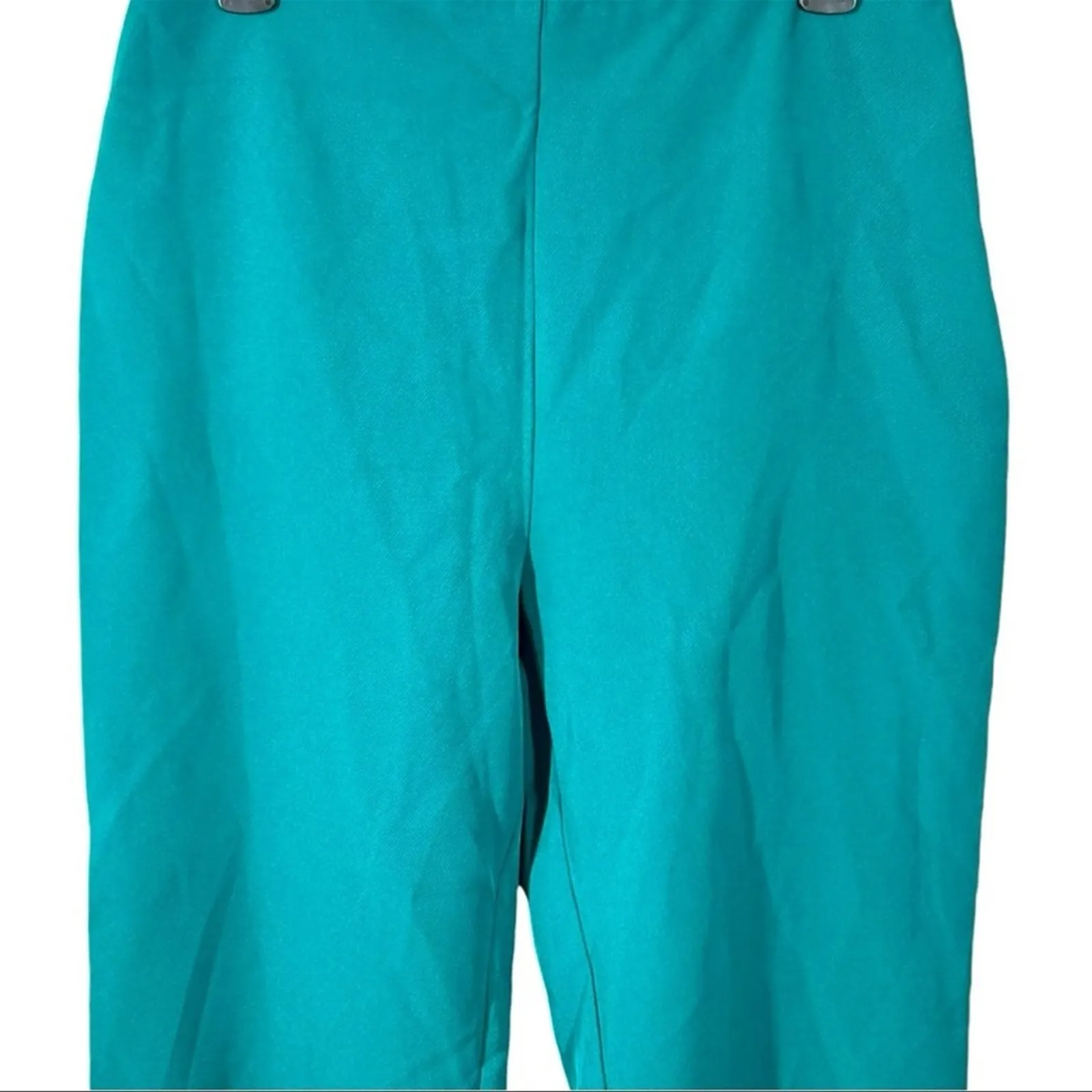 Sincerely Jules Green Cropped Pants Micro Flare Straight Leg Size Large NWOT - Image 3