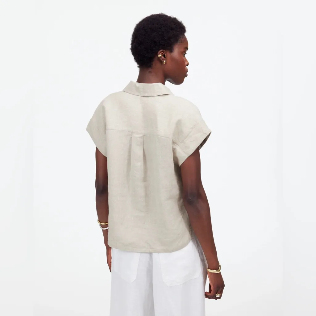 NWT Madewell Boxy Cargo-Pocket Button-Up Shirt, Size Small - Image 4