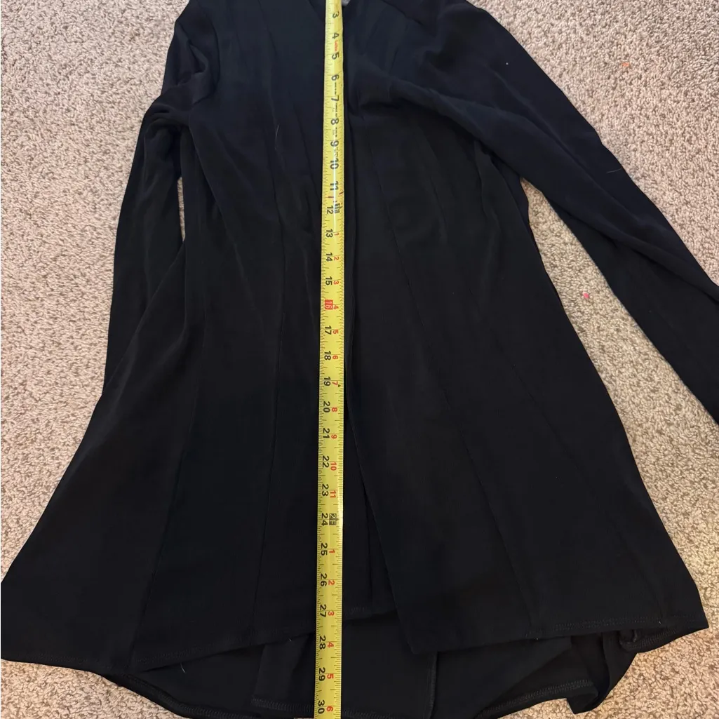 Chico’s Travelers 2P Petite Long Line Black Cardigan Jacket Office Business - Image 6