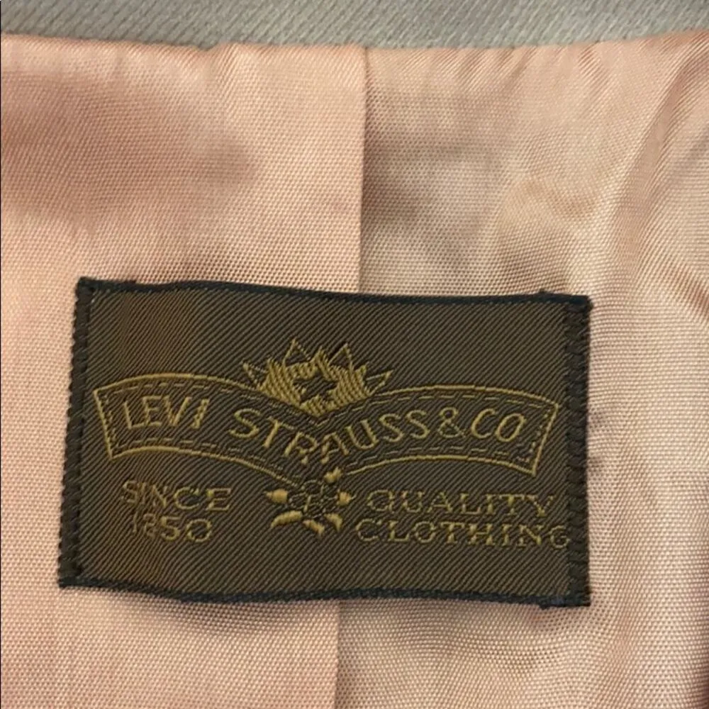 Vintage Levi’s high waisted boxy blazer suit sz S western contemporary Tan - Image 12