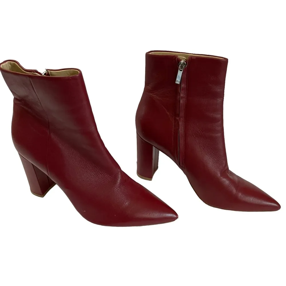 Marc Fisher Ulani Red Leather Booties - Image 5
