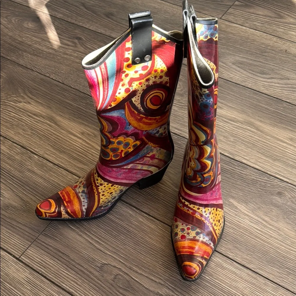 Nomad Yippy rain boots Turquoise Monet color - Image 2