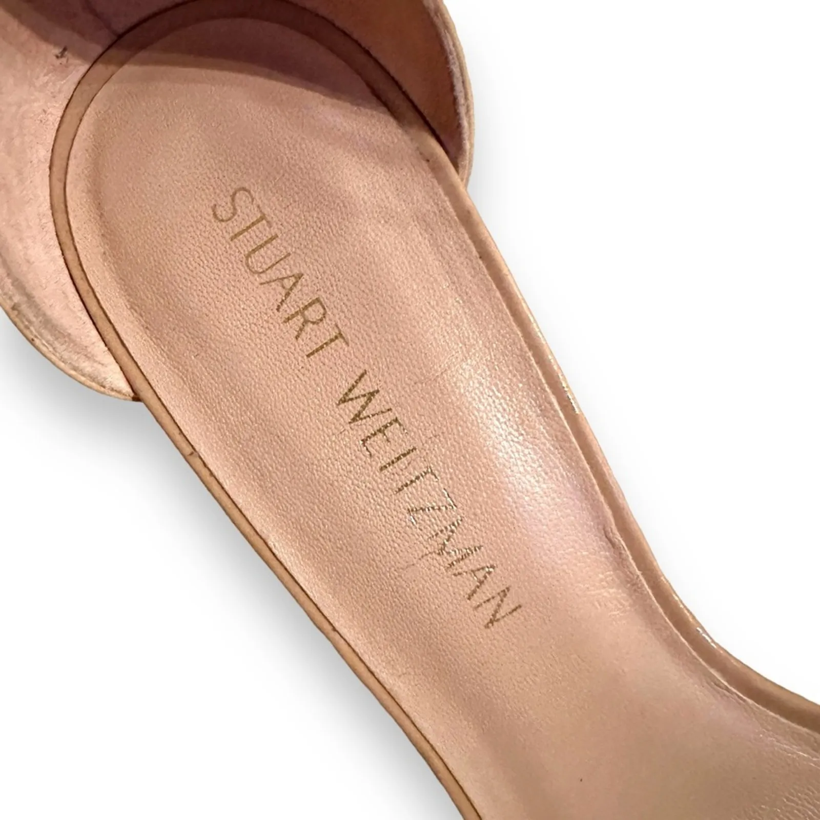 Stuart Weitzman Nudistrong Patent Leather Ankle‎ Wrap High Heel Sandals Sz 9.5 - Image 5