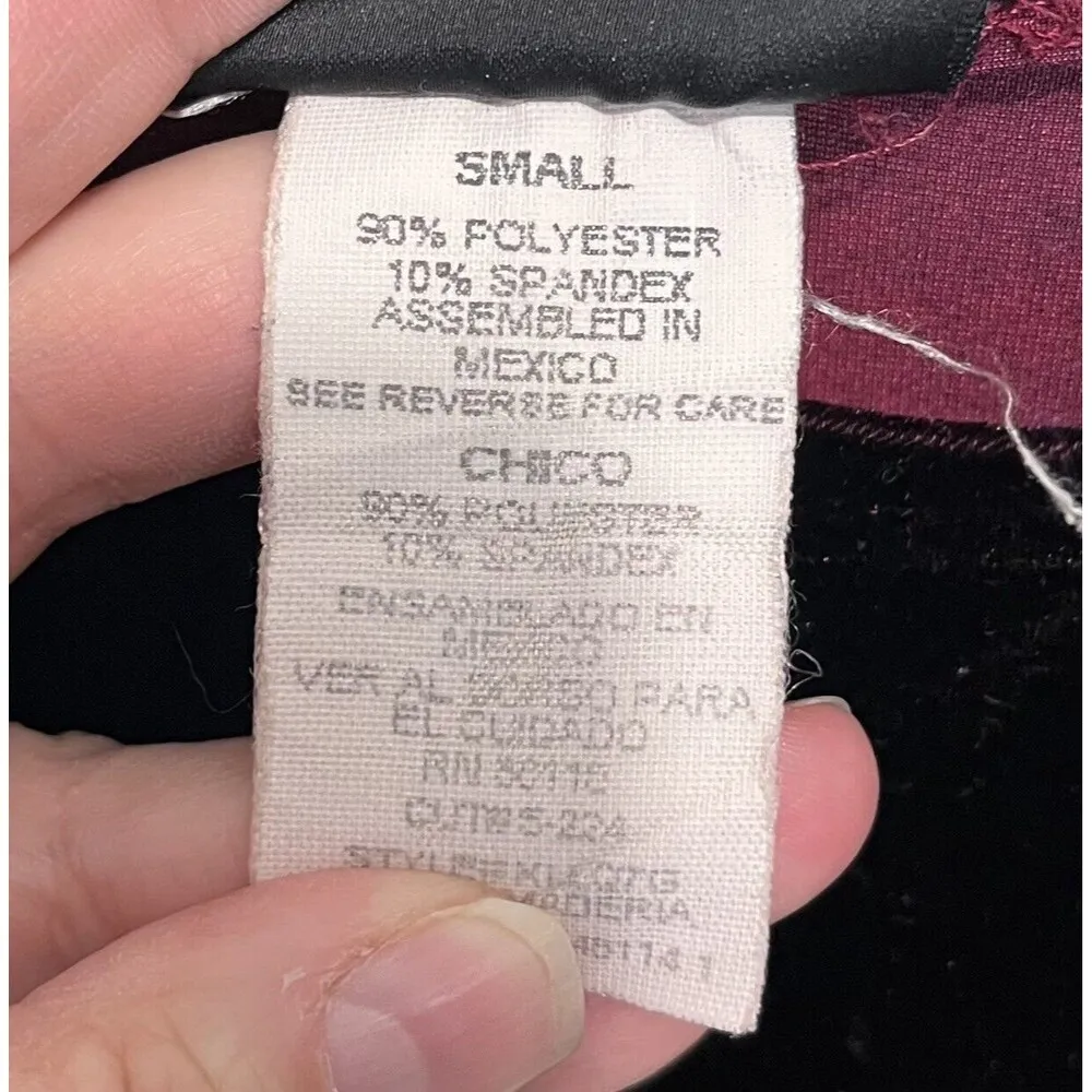 VINTAGE Kathie Lee Maxi Dress Women's Small Sleeveless Slit Burgundy Red Ombre - Image 7