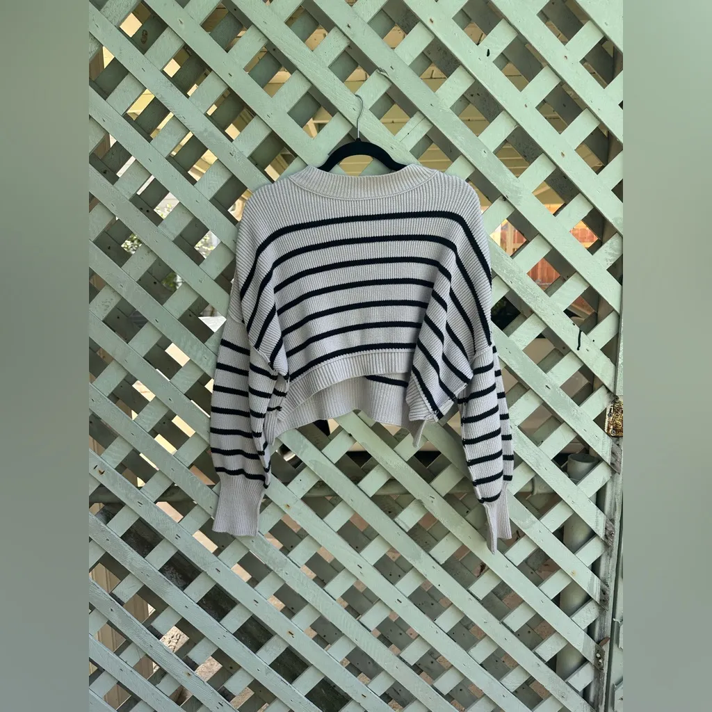 free people Easy Street Stripe Crop Pullover - Image 7