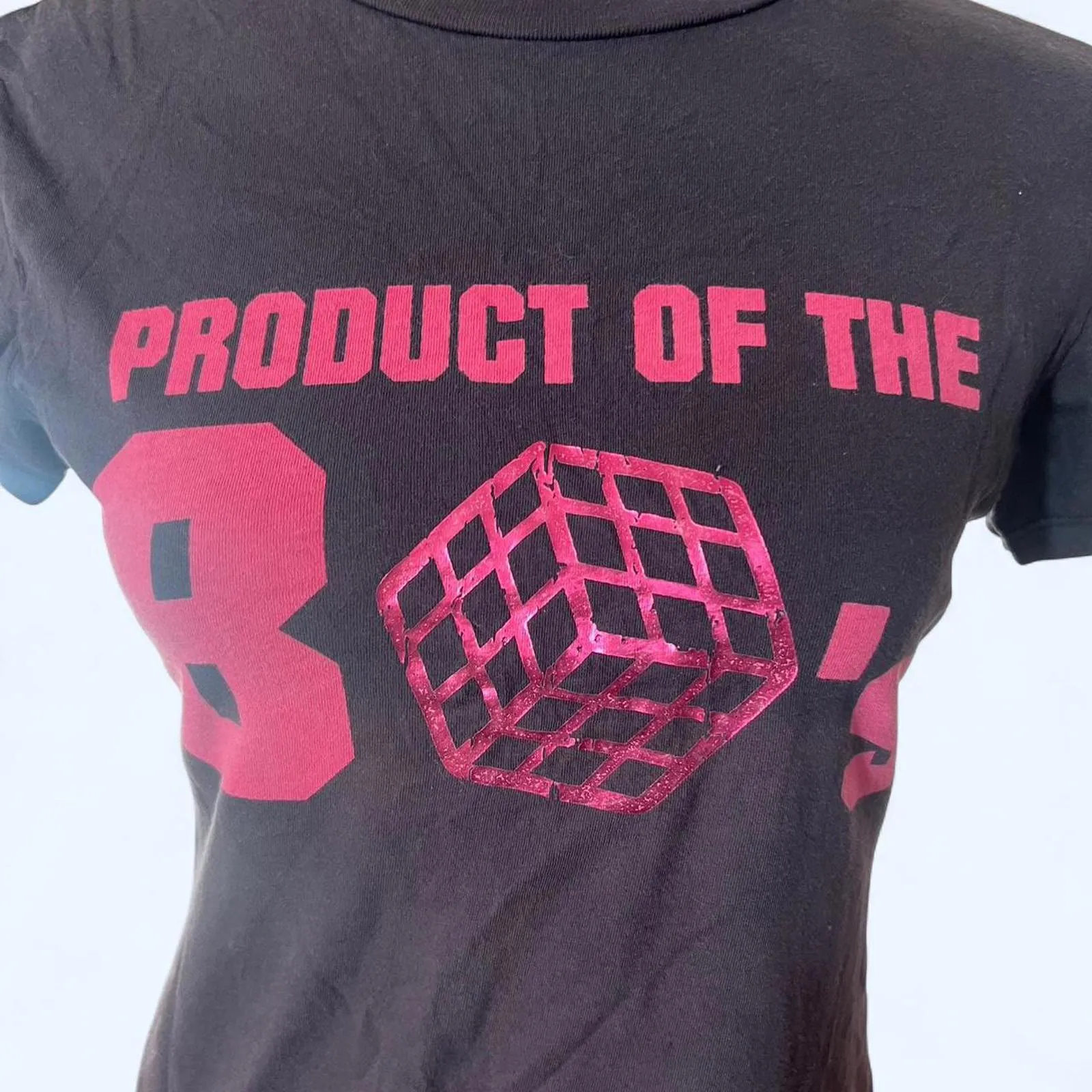 Twenty One vintage Y2K "Product of the 80s" graphic tee Size Small Black - Image 2