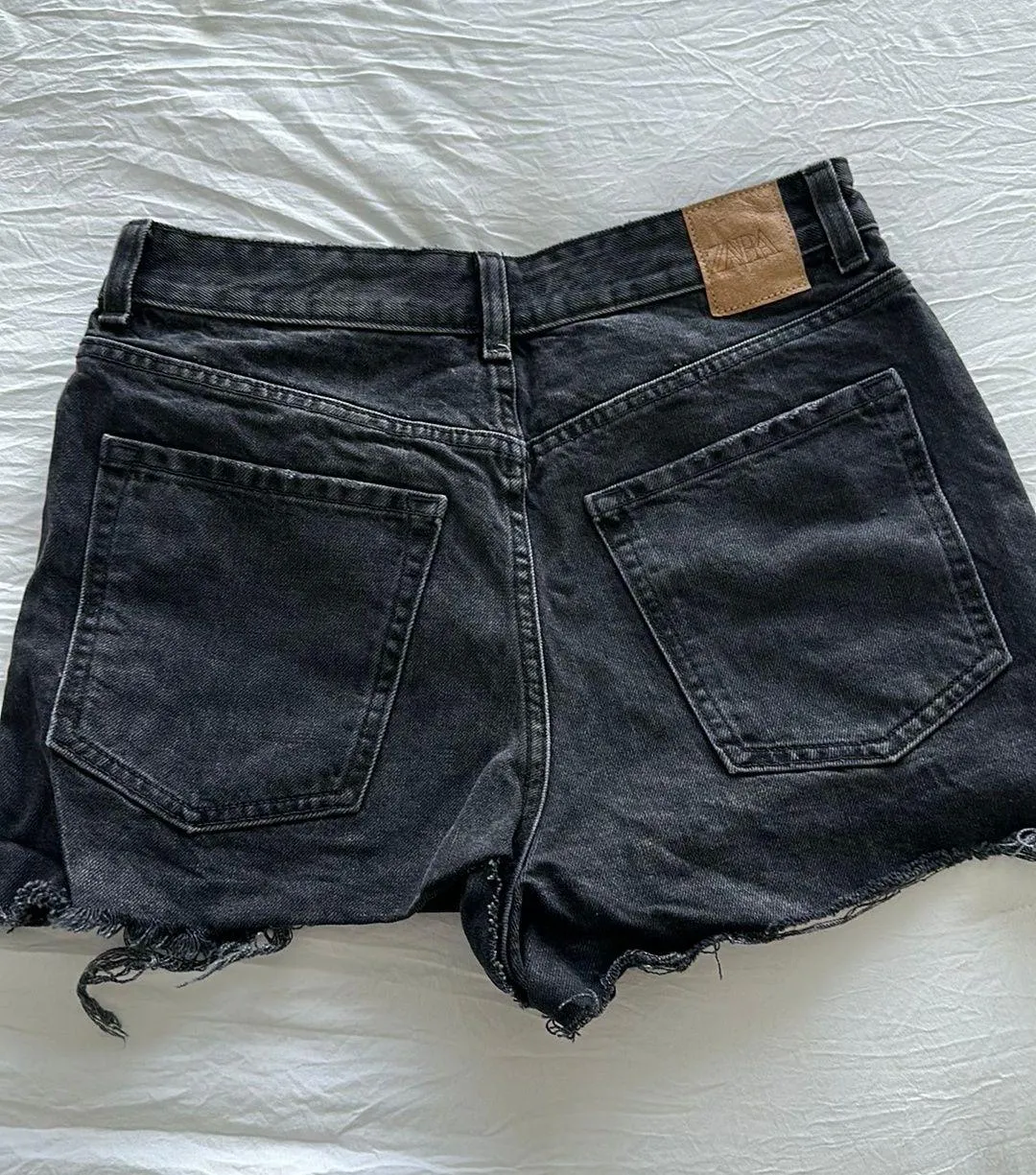 Black Denim Shorts - Image 2