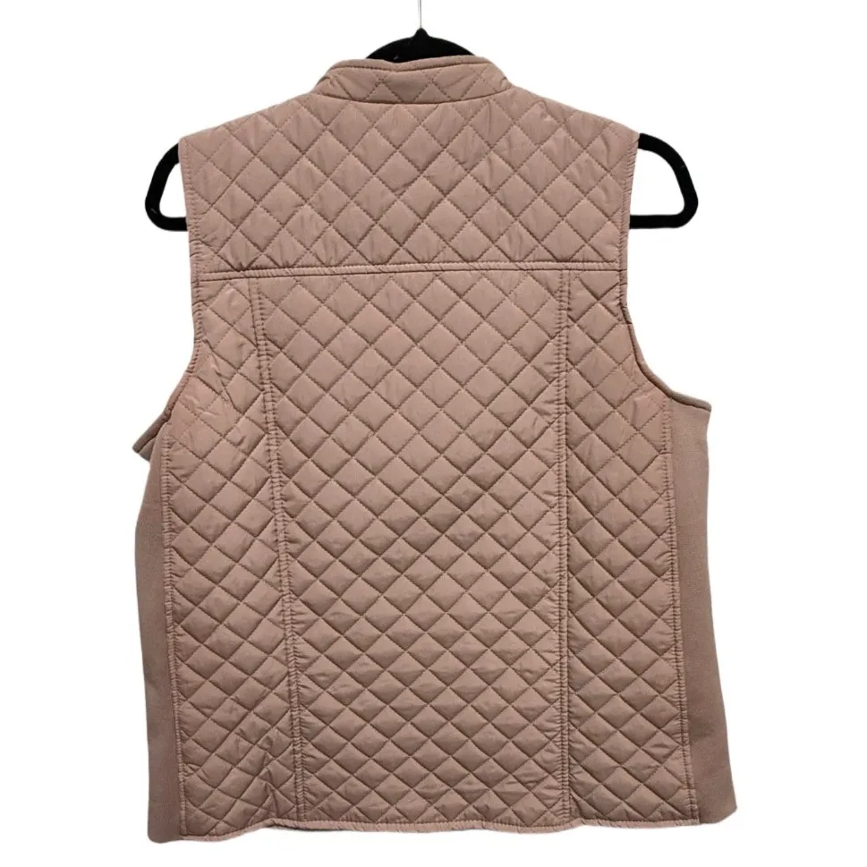 Kim Rogers Everyday Quilted Puffer Jacket Vest Size M Maeve Pink Preppy NWT - Image 3