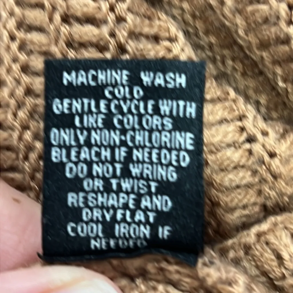 Moon & Madison Sweater, 100% Acrylic, Tan, Size Large Tan - Image 7