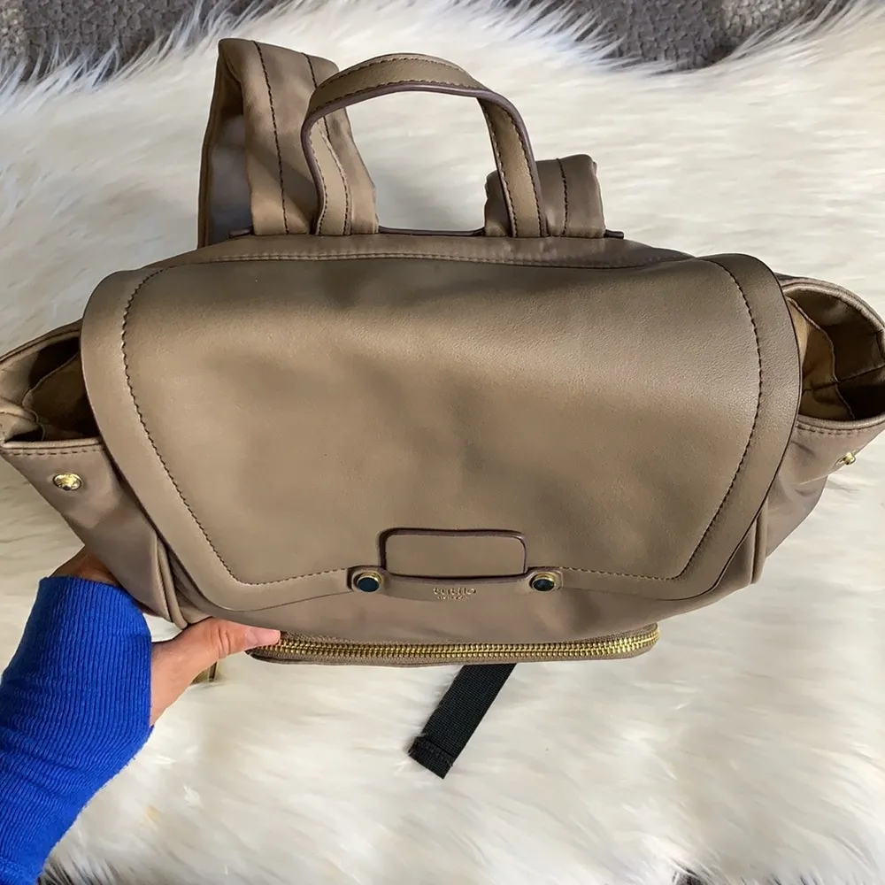 tutilo new york • nylon backpack adjustable straps Tan - Image 8