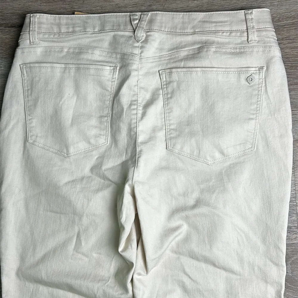 Democracy “Ab” Technology High Rise Vintage Skinny Cream Jeans Size 16 - Image 12