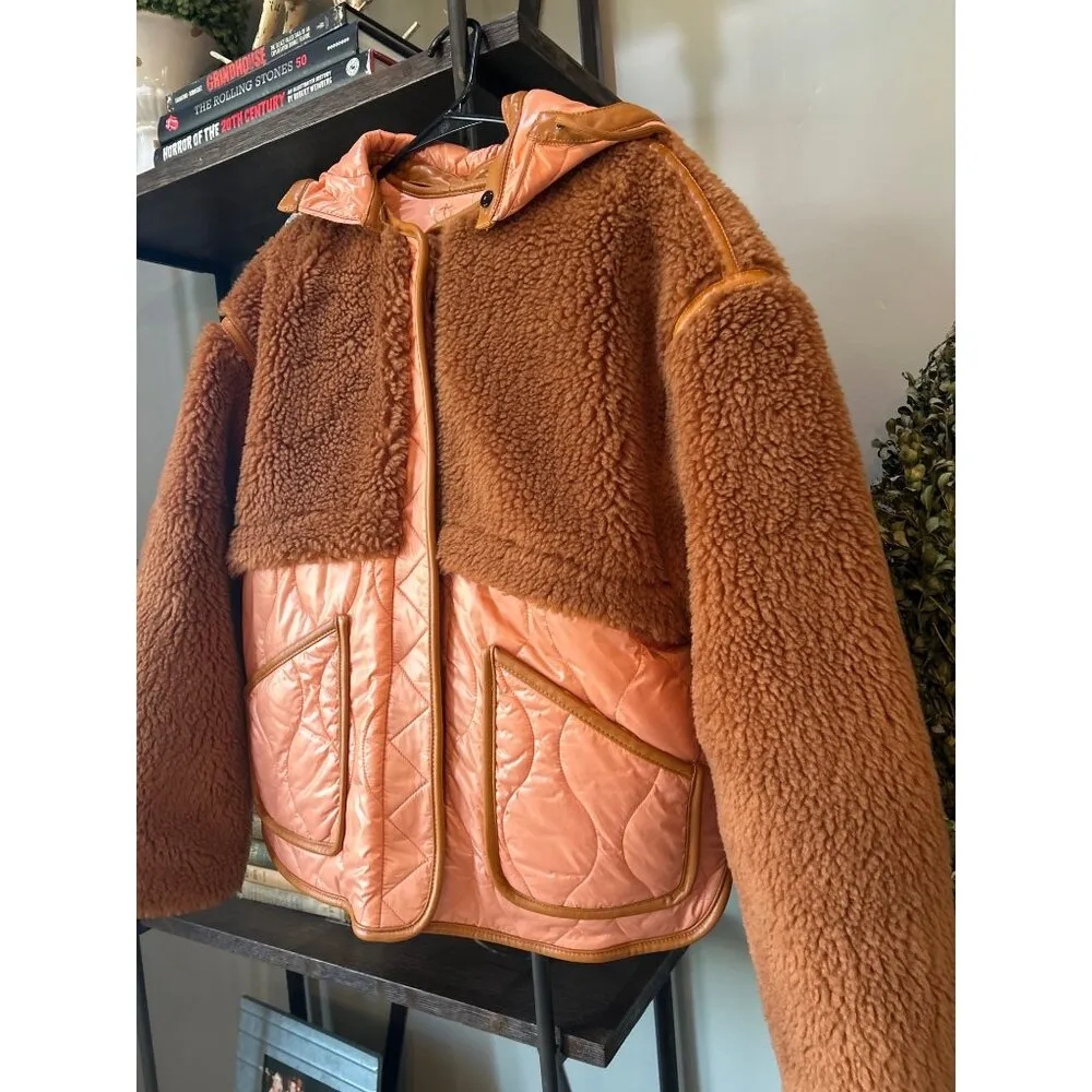 Forte Forte Reversible Teddy Coat Rust Orange Womens Size II Small 6 - Image 7