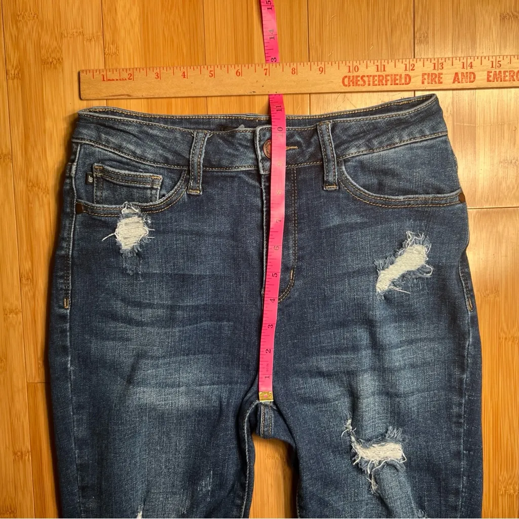Judy Blue Women’s Capri Fit Distressed Streetwear Stretch Skinny Jeans|Size:3/26 - Image 6