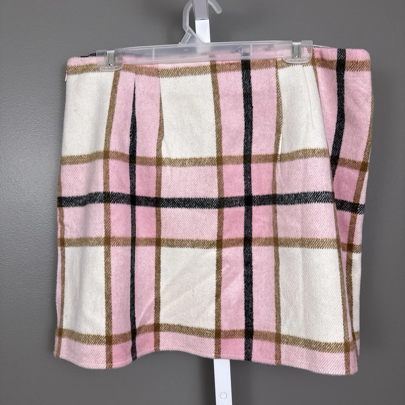New Forever 21 Mini Skirt Pink Plaid Wool Blend Lined Plus Size 1X Forever 21+ - Image 5