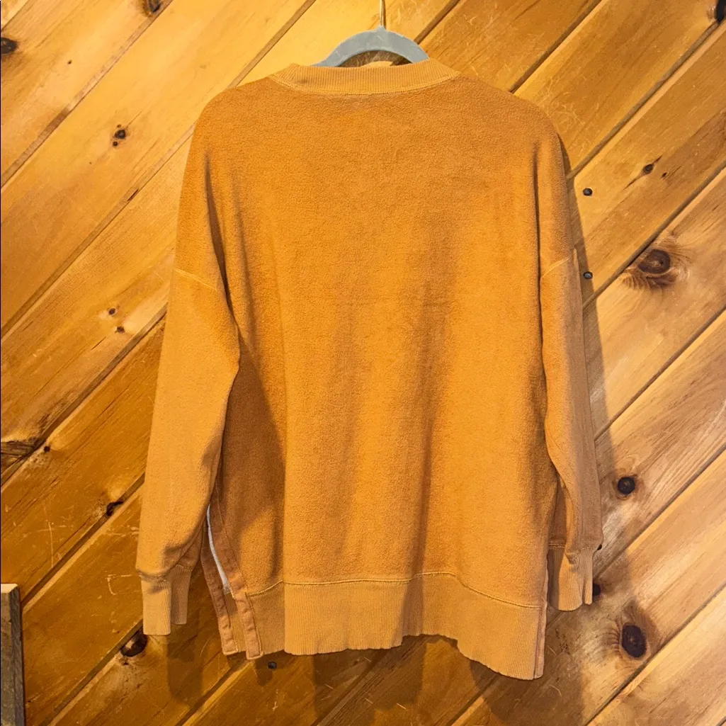 Aerie fuzzy light Sherpa crewneck mustard yellow crewneck sweatshirt - Image 5