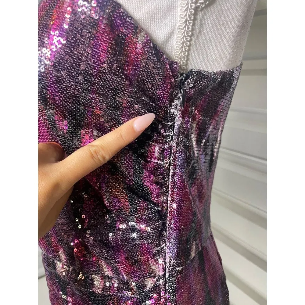 Misa Los Angeles Nova Dress Purple Womens Size Medium - Image 12